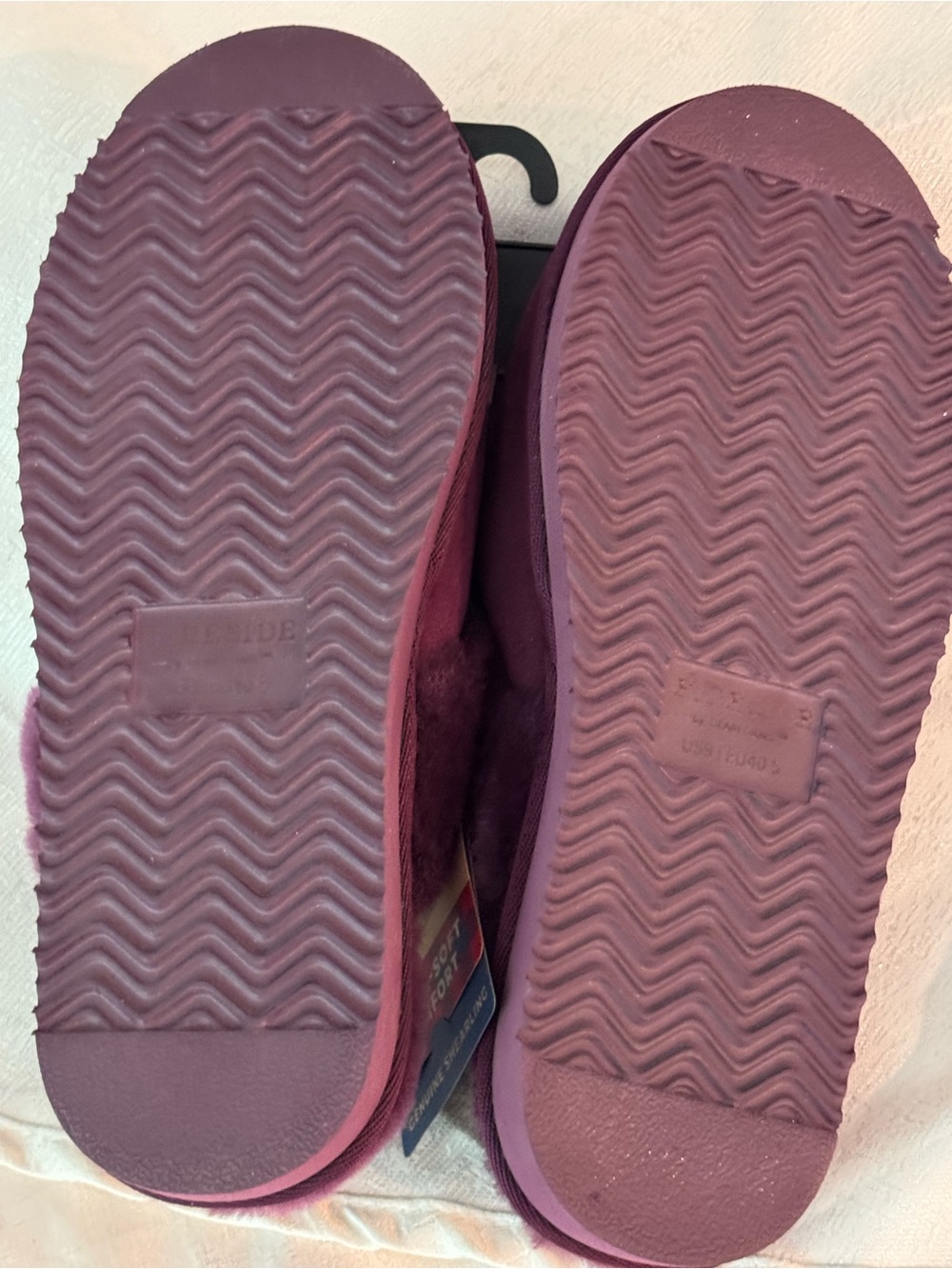 Dearfoams fireside Women's Plush Shearling Slip-On Slipper - Purple/Plum - Picture 6 of 6
